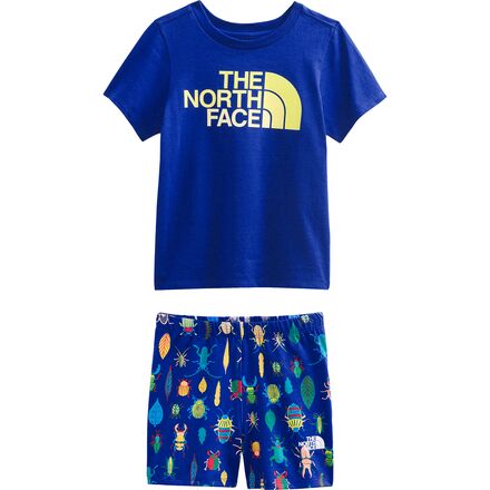 The North Face - Cotton Summer Set - Toddlers' - Bolt Blue Critter Crawl Print
