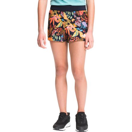 The North Face - On Mountain Short - Girls' - Aviator Navy Lone Wanderer Print