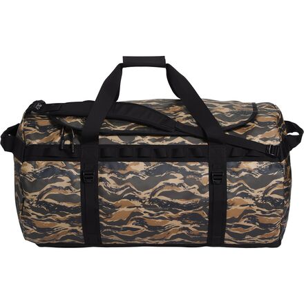 The North Face - Base Camp XL 132L Duffel Bag - New Taupe Green Painted Camo Print/TNF Black