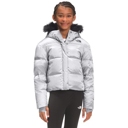 The North Face - Printed Dealio City Jacket - Girls' - Meld Grey/Foil