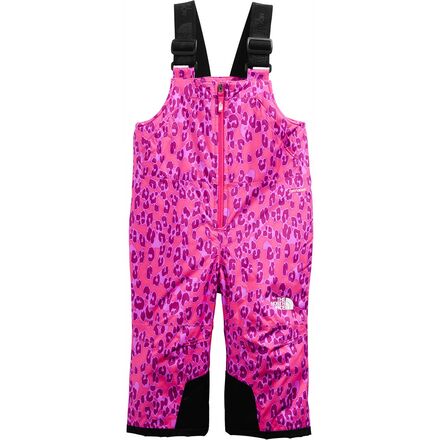 The North Face - Snowquest Insulated Bib Pant - Toddler Girls' - Cabaret Pink Leopard Small Print
