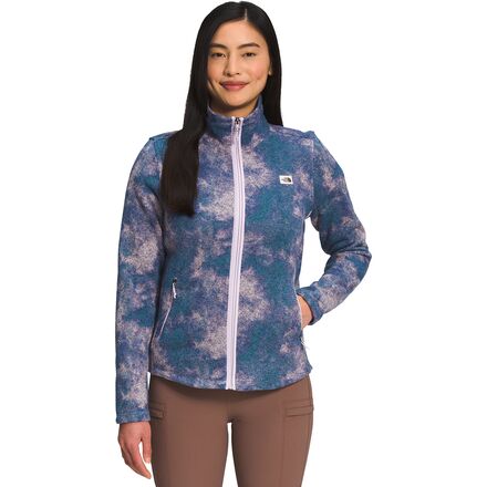 The North Face - Printed Crescent Full-Zip Jacket - Women's - Lavender Fog Glacier Dye Print