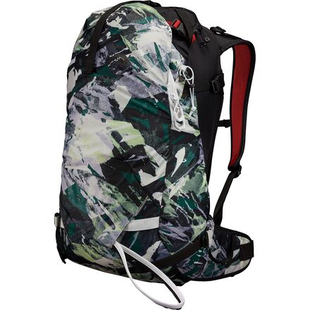 The North Face - Snomad 34L Backpack - Patina Green Summit Mountainscape Print/TNF Black