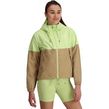The North Face - Antora Rain Hooded Jacket - Women's - Astro Lime/Khaki Stone