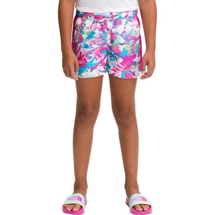 The North Face - Printed Never Stop Run Short - Girls' - Linaria Pink Youth Tropical Camo Print