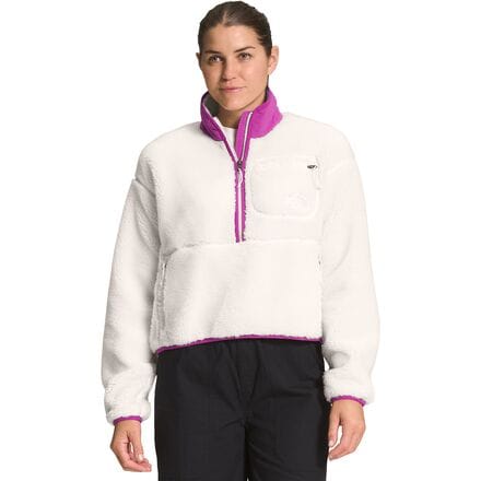 The North Face - Extreme Pile Pullover - Women's - Gardenia White/Purple Cactus Flower