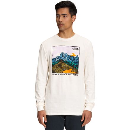 The North Face - Graphic Injection Long-Sleeve T-Shirt - Men's - Gardenia White/Lavender Fog