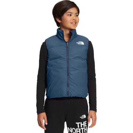 The North Face - North Down Reversible Hooded Vest - Boys' - Summit Navy