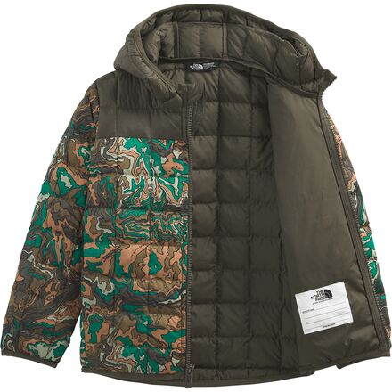 The North Face - ThermoBall Eco Hooded Jacket - Toddlers' - New Taupe Green Terrain Multi-Print