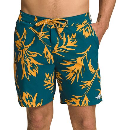 The North Face - Class V Ripstop Boardshort - Men's - Blue Coral Tropical Paintbrush Class V Print