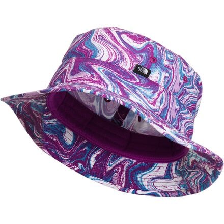 The North Face - Class V Brimmer Hat - Kids' - Purple Cactus Flower Water Marble Print