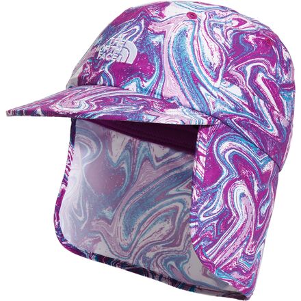 The North Face - Class V Sunshield Hat - Kids' - Purple Cactus Flower Water Marble Print