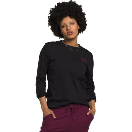 The North Face - Hit Graphic Long-Sleeve T-Shirt - Women's - TNF Black/Boysenberry