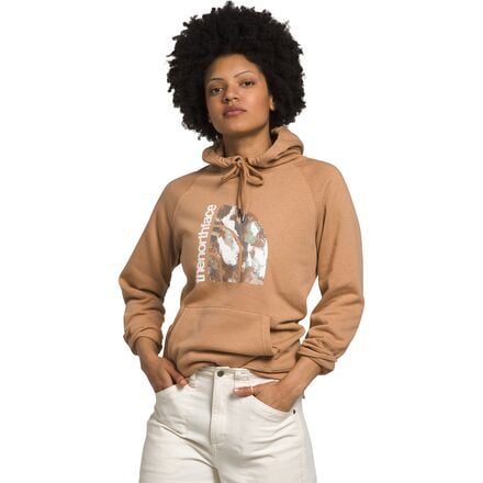 The North Face - Jumbo Half Dome Pullover Hoodie - Women's - Almond Butter/Almond Butter Evolved Texture Print