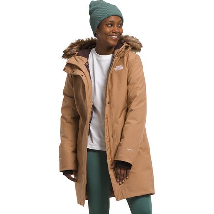 The North Face - Arctic Down Parka - Women's - Almond Butter/Almond Butter TNF Monogram Large Print