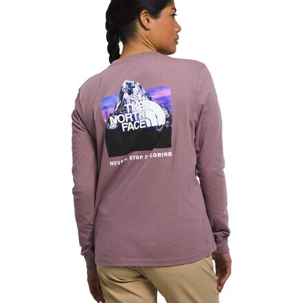 The North Face - Box NSE Long-Sleeve T-Shirt - Women's - Fawn Grey