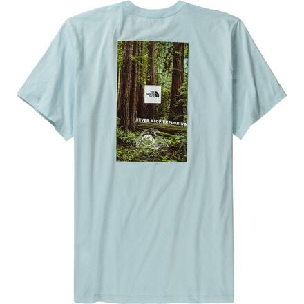 The North Face - Brand Proud T-Shirt - Men's - Barely Blue/Photo-Real Graphics