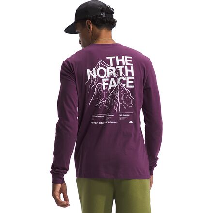 The North Face - Places We Love Long-Sleeve T-Shirt - Men's - Black Currant Purple/TNF White