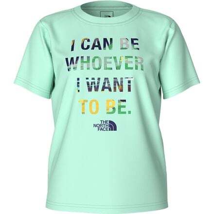 The North Face - Graphic Short-Sleeve T-Shirt - Girls' - Crater Aqua/IWD Graphic