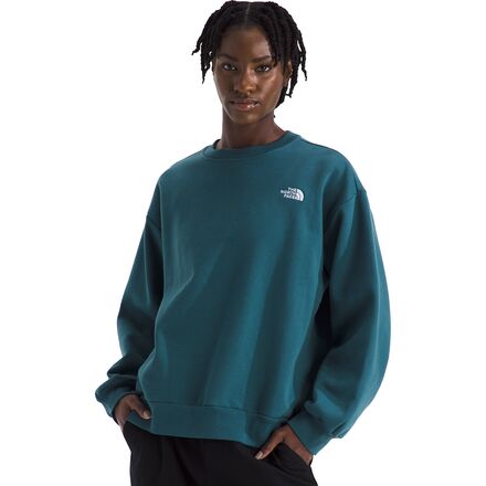 Evolution Embroidered Oversized Crew Sweatshirt - Women's