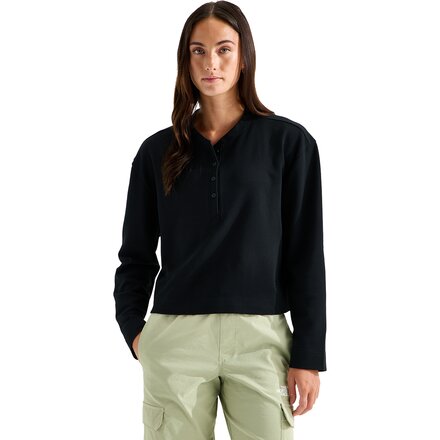 Ridge Path Waffle Long-Sleeve Henley Top - Women's