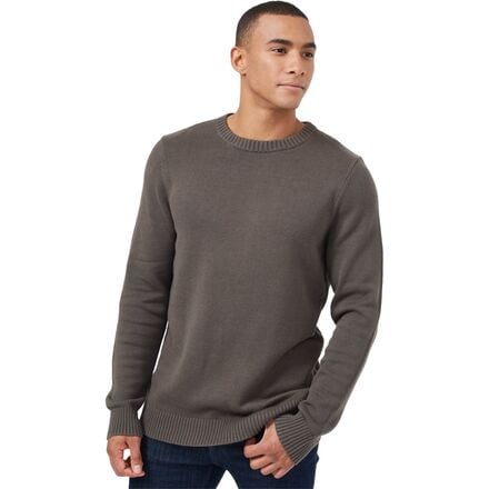 Tentree - Highline Cotton Crew Sweater - Men's - Black Olive Green