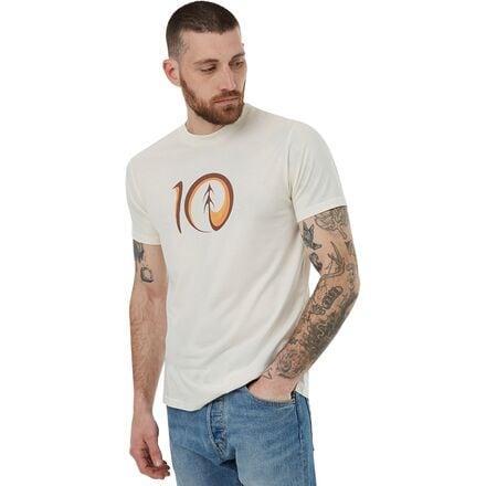 Tentree - Artist Series Logo T-Shirt - Men's - Cloud White/Amber Glow
