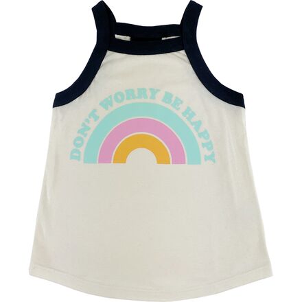 Tiny Whales - Don't Worry Be Happy Racer Tank Top - Girls'