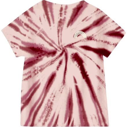 Tiny Whales - Pink Skies T-Shirt - Girls' - Pink/Maroon Tie Dye