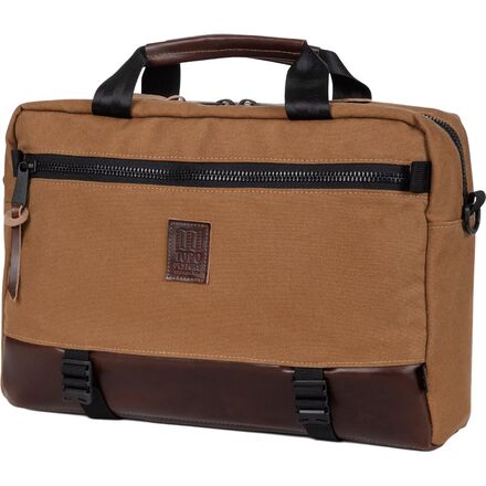 Topo Designs - Heritage Canvas 15L Commuter Briefcase - Duck Brown Canvas/Dark Brown Leather