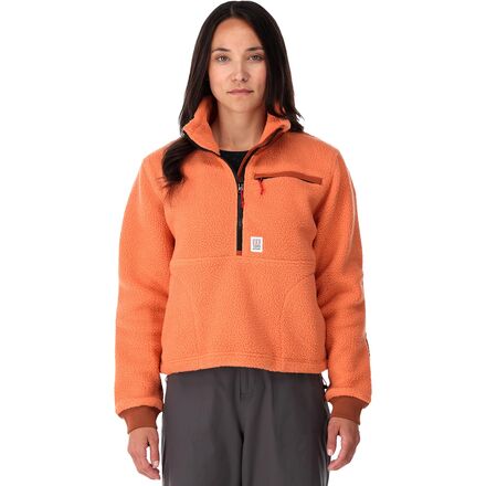 Topo Designs - Mountain Fleece Pullover - Women's - Rust/Brick