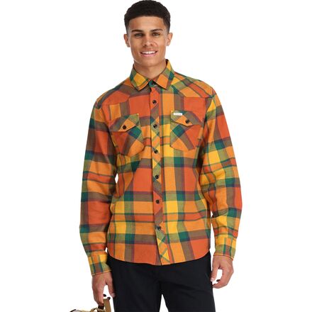 Topo Designs - Mountain Plaid Shirt - Men's - Brick/Mustard Plaid