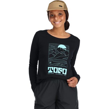 Topo Designs - Arcade Mountain Long-Sleeve T-Shirt - Women's - Black