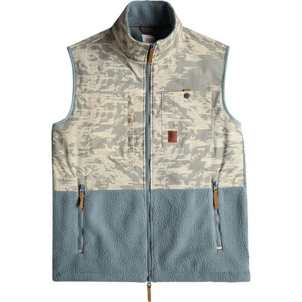 Topo Designs - Subalpine Printed Fleece Vest - Men's - Sand Multi