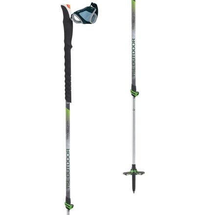 TSL Outdoors - Connect Aluminum 2 Cross St P&P Trekking Poles - Green