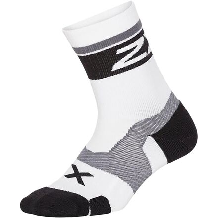 2XU - Vectr Cushion Crew Sock - White/Black
