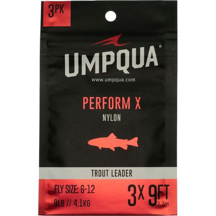 Umpqua - Perform X Trout Leader - 3-Pack - 3X