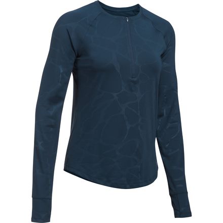 Under Armour - Fly By Embossed 1/2-Zip Long-Sleeve Shirt - Women's