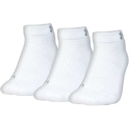 Under Armour - Uniform Athletic Lo Cut Sock - 3-Pack - White