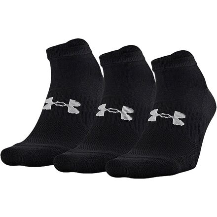 Under Armour - Training Cotton No-Show Sock - 3-Pack - Black
