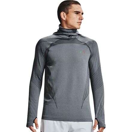 Under Armour - Rush Coldgear Seamless Hooded Top - Men's - Pitch Gray/Black