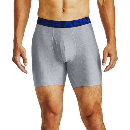Under Armour - Tech 6in Boxerjock Underwear - 2-Pack - Men's - Academy/Mod Gray Light Heather