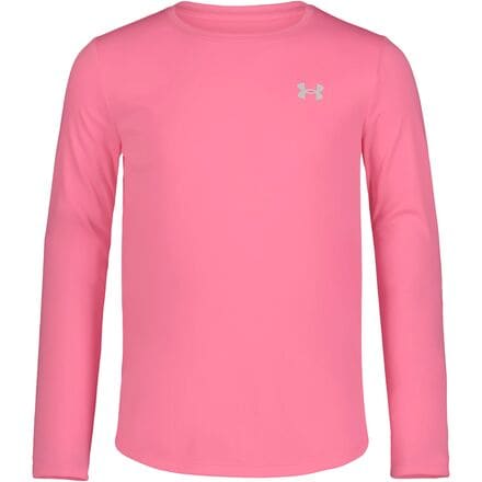 Under Armour - Script Logo UPF Long-Sleeve Shirt - Girls' - Fluo Pink