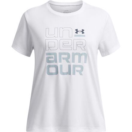 Tech Split Wordmark Short-Sleeve Top - Girls'
