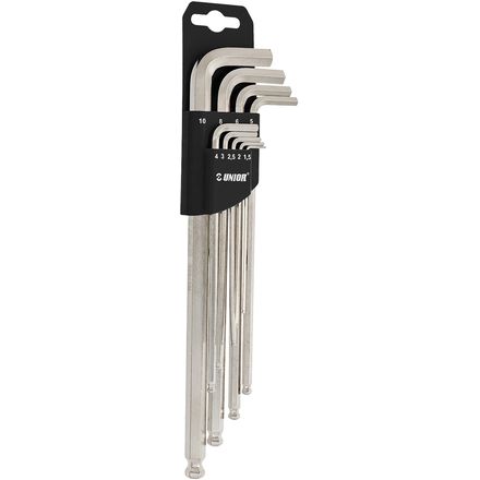 Unior - 9-Piece Long Ball End Hex Wrench Set - Silver