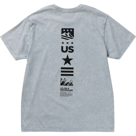 US Ski and Snowboard - Back Banner T-Shirt - Slate Mineral