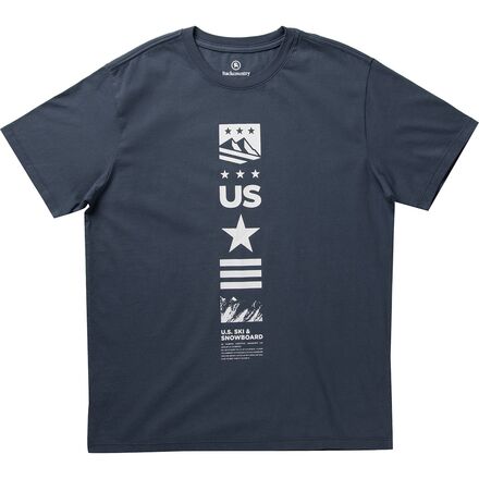 US Ski and Snowboard - Front Banner T-Shirt - Baltic Blue