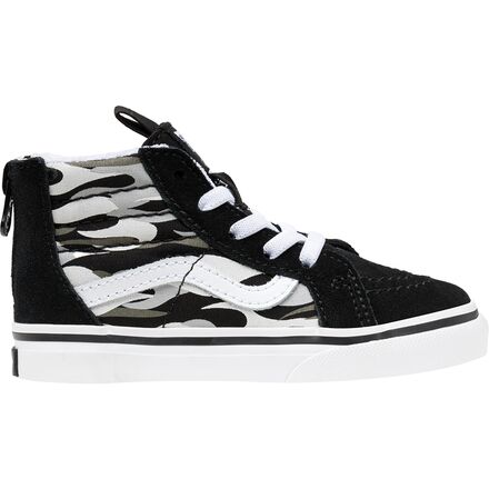 Vans - SK8-Hi Zip Skate Shoe - Toddlers' - Marble Black/Grey