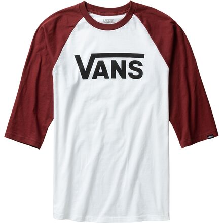 Vans - Classic Raglan - Long-Sleeve - Men's - White/Black/Syrah