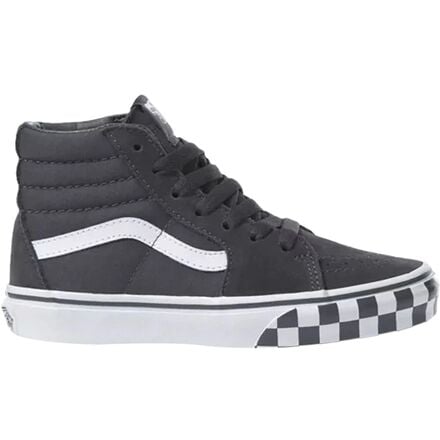 Vans - Checkerboard Sk8-Hi Lace Skate Shoe - Kids' - (Check Bumper) Asphalt/True White